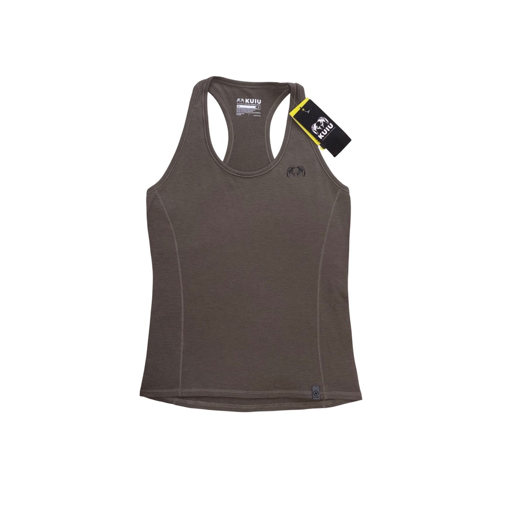 KUIU Ultra Merino 145 Tank Women M Brown Nuyarn Racerback Hunting Base Layer